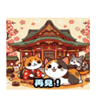 浮世絵風の可愛い猫 1（個別スタンプ：37）