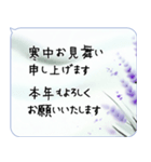 水彩 長文 喪中・年賀欠礼状(寒中見舞い)（個別スタンプ：2）