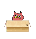 左手で描いた赤べこ（個別スタンプ：8）