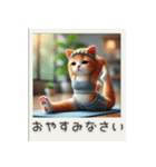スポーツ大好き猫ちゃん（個別スタンプ：3）