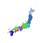 都道府県の地図A（個別スタンプ：1）