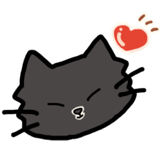 [LINEスタンプ] ちょっとふてぶてしい、くろねこちゃん(2)