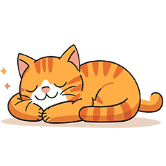 [LINEスタンプ] かわいい怠惰な猫