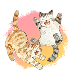 [LINEスタンプ] 2匹のとらねこ