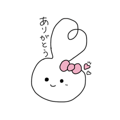 [LINEスタンプ] りぼんのうさぎさん