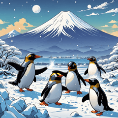 [LINEスタンプ] 日本を旅するペンギン
