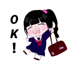 [LINEスタンプ] 学生とカラフルなやつ