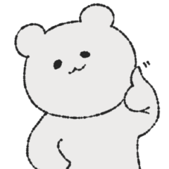 [LINEスタンプ] しろいさんちのくまこちゃん(概念)