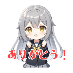 [LINEスタンプ] 銀髪女の子のスタンプ