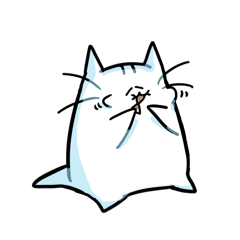 [LINEスタンプ] 手描きシンプルねこスタンプ