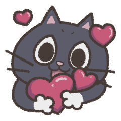 [LINEスタンプ] くつ下黒ねこ スタンプ