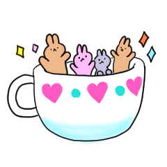 [LINEスタンプ] コーヒー大好きなうさぎのあいさつスタンプ