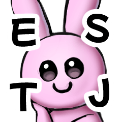 [LINEスタンプ] ESTJの理詰めうさぎ