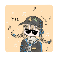 [LINEスタンプ] Re:無気力三つ編みちゃん