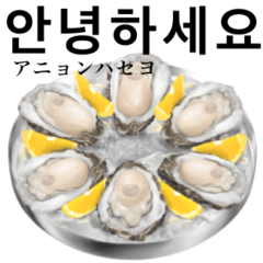 [LINEスタンプ] 牡蠣 です 刺身用 【韓国語】の画像（メイン）