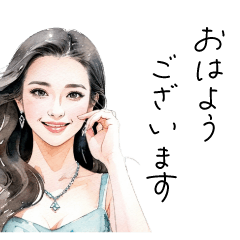 [LINEスタンプ] 水彩画風ホステス・キャバ嬢のスタンプです