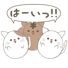 [LINEスタンプ] にゃぷねこあいさつ編