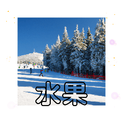 [LINEスタンプ] 高雄市 日常品リスト 雪景色のゲレンデ
