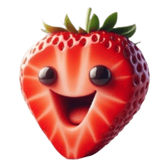 [LINEスタンプ] おかしな苺の顔