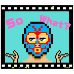[LINEスタンプ] masked wrestler in film