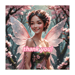 [LINEスタンプ] cherry blossom fairy