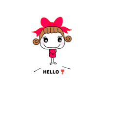 [LINEスタンプ] りぼんりぼんちゃん