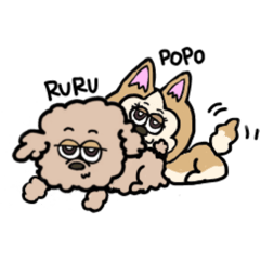 [LINEスタンプ] everyday popo and ruru！！