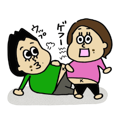 [LINEスタンプ] くちびる親方家族