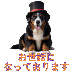 [LINEスタンプ] 帽子をかぶった犬の敬語