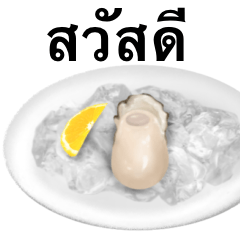 [LINEスタンプ] 刺身用 牡蠣です 【タイ語】の画像（メイン）