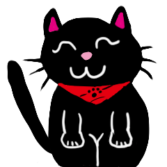 [LINEスタンプ] ぽっちゃりくろねこちゃん