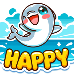 [LINEスタンプ] イルカの気持ち：喜怒哀楽