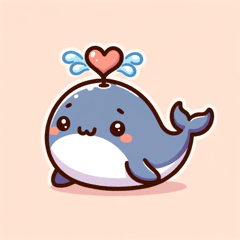 [LINEスタンプ] 感情いっぱいのクジラ