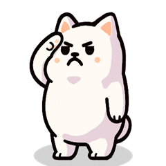 [LINEスタンプ] しろねこまるる03