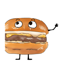 [LINEスタンプ] 愉快なバーガーくん