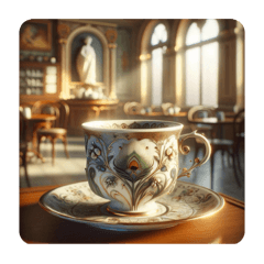 [LINEスタンプ] 喫茶店のコーヒーカップコレクションの画像（メイン）