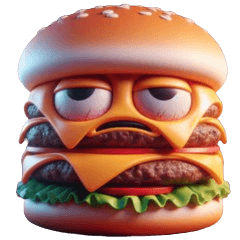 [LINEスタンプ] おもしろいハンバーガー 絵文字の画像（メイン）