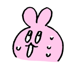 [LINEスタンプ] かわいいうさぎ(？)