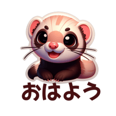 [LINEスタンプ] フェレットの気持ち2