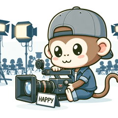 [LINEスタンプ] 映画現場のスターモンキー