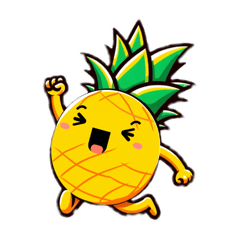 [LINEスタンプ] パイナップル小次郎（Pineapple Kojiro）の画像（メイン）