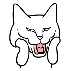[LINEスタンプ] 猫ミーム風ヘンガオ猫の画像（メイン）