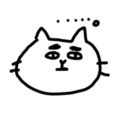 [LINEスタンプ] ゆるすぎる眉太い猫