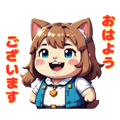 [LINEスタンプ] 敬語のゆるふわネコ女子ちゃんズ