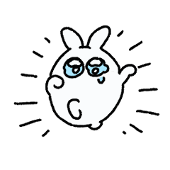 [LINEスタンプ] 白いうさぎ泣いているよ2の画像（メイン）