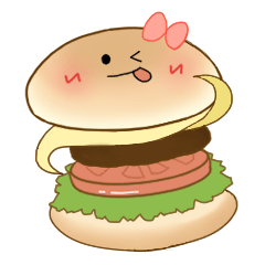 [LINEスタンプ] ハッピー！ハンバーガー
