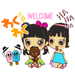 [LINEスタンプ] Japan0008女の子
