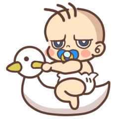 [LINEスタンプ] クールな赤ちゃんの育児スタンプ