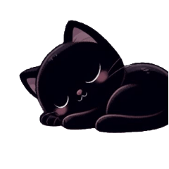 [LINEスタンプ] 黒猫ちゃんの日常1の画像（メイン）