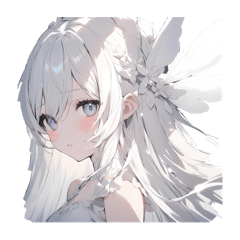 [LINEスタンプ] 白髪の妖精